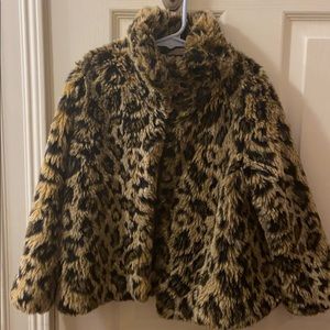 Fluffy Animal Print jacket
